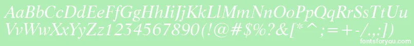 LifeItalicBt Font – White Fonts on Green Background