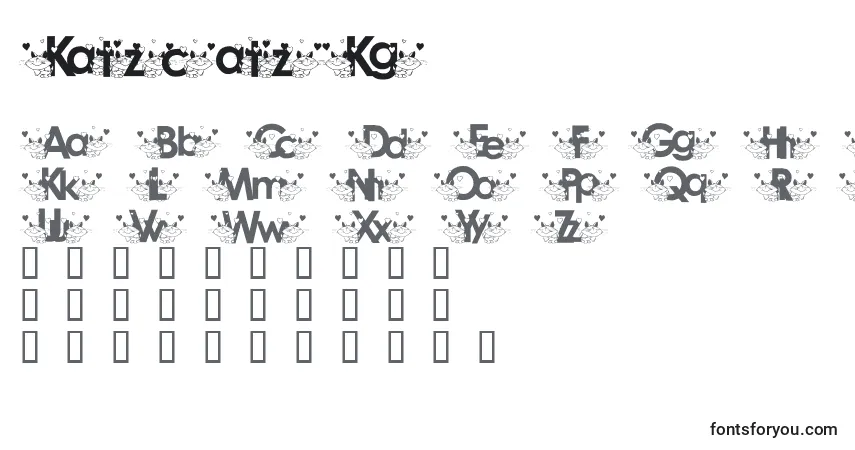 A fonte KatzcatzKg – alfabeto, números, caracteres especiais