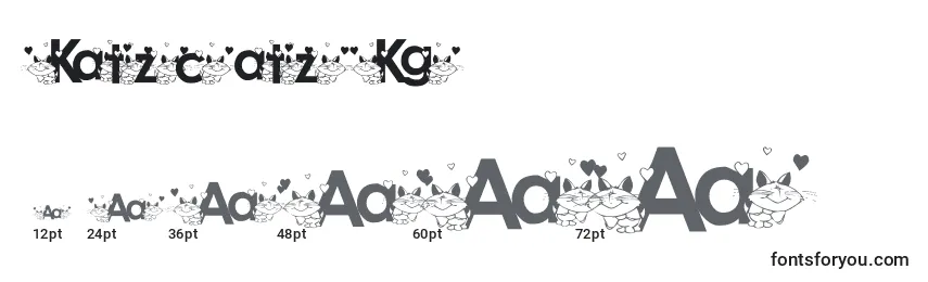 Размеры шрифта KatzcatzKg