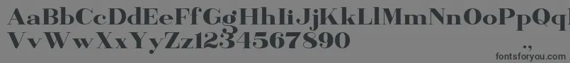BanburyDemo-fontti – mustat fontit harmaalla taustalla
