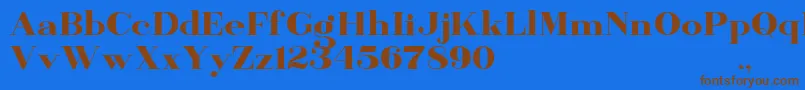 BanburyDemo Font – Brown Fonts on Blue Background