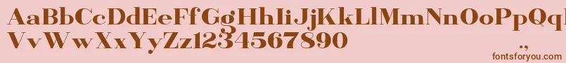 BanburyDemo-Schriftart – Braune Schriften auf rosa Hintergrund