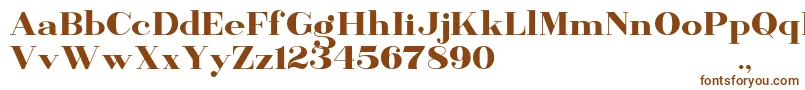 Шрифт BanburyDemo – коричневые шрифты на белом фоне