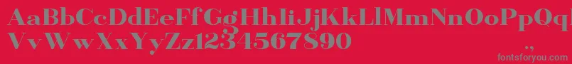 BanburyDemo Font – Gray Fonts on Red Background