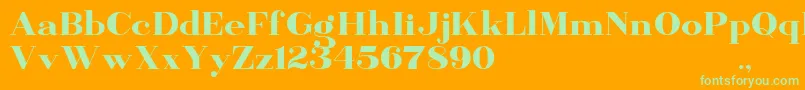 BanburyDemo Font – Green Fonts on Orange Background