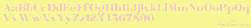 Шрифт BanburyDemo – розовые шрифты на жёлтом фоне