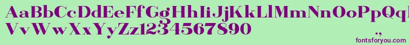 BanburyDemo Font – Purple Fonts on Green Background