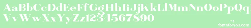 BanburyDemo Font – White Fonts on Green Background