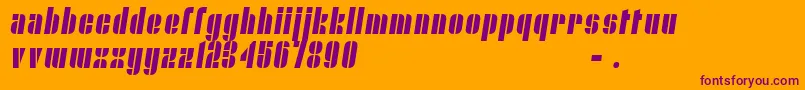 Nyamomobile Font – Purple Fonts on Orange Background