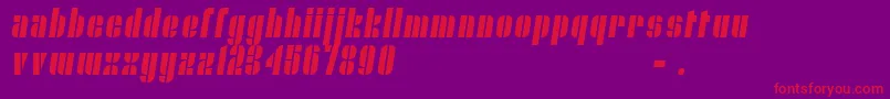 Nyamomobile Font – Red Fonts on Purple Background