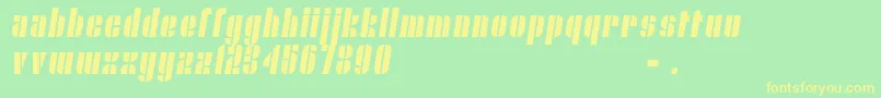 Nyamomobile Font – Yellow Fonts on Green Background