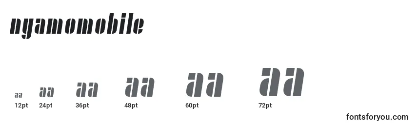 Nyamomobile Font Sizes