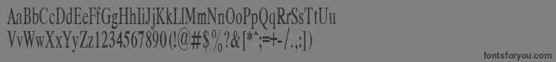 Шрифт RespectPlain.001.00155n – чёрные шрифты на сером фоне