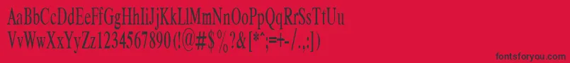 Шрифт RespectPlain.001.00155n – чёрные шрифты на красном фоне