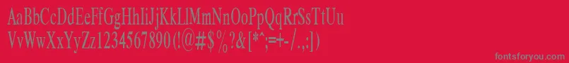 Шрифт RespectPlain.001.00155n – серые шрифты на красном фоне