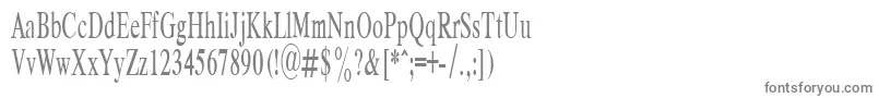 フォントRespectPlain.001.00155n – 白い背景に灰色の文字