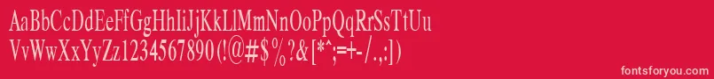 RespectPlain.001.00155n Font – Pink Fonts on Red Background