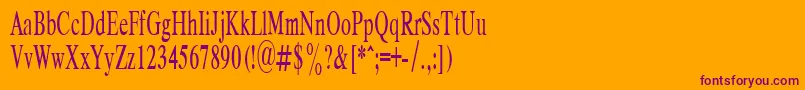 RespectPlain.001.00155n Font – Purple Fonts on Orange Background