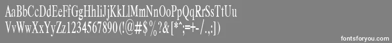 フォントRespectPlain.001.00155n – 灰色の背景に白い文字