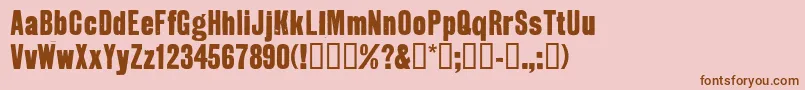 Grotrough Font – Brown Fonts on Pink Background