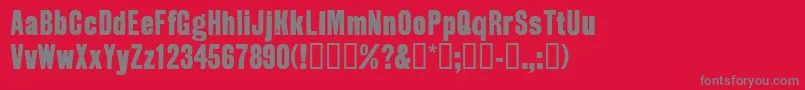 Grotrough Font – Gray Fonts on Red Background