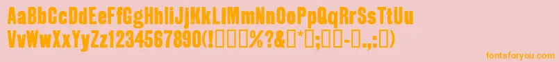 Grotrough Font – Orange Fonts on Pink Background