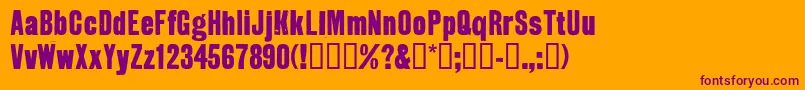 Grotrough Font – Purple Fonts on Orange Background