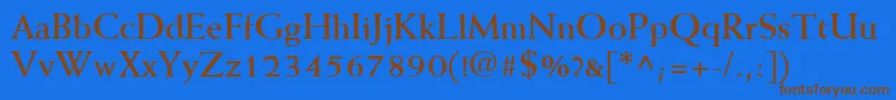 WeissLtBold Font – Brown Fonts on Blue Background