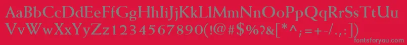 WeissLtBold Font – Gray Fonts on Red Background