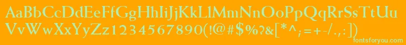 WeissLtBold Font – Green Fonts on Orange Background