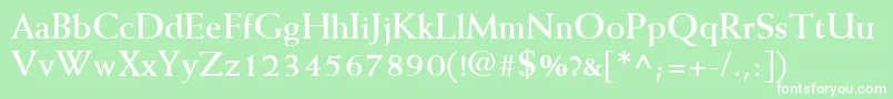 WeissLtBold Font – White Fonts on Green Background