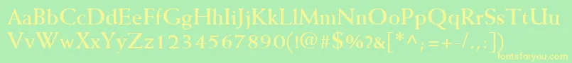 WeissLtBold Font – Yellow Fonts on Green Background