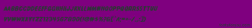 Excelsiorcomicsexpandital Font – Black Fonts on Purple Background