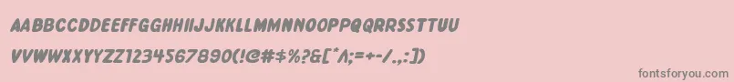 フォントExcelsiorcomicsexpandital – ピンクの背景に灰色の文字
