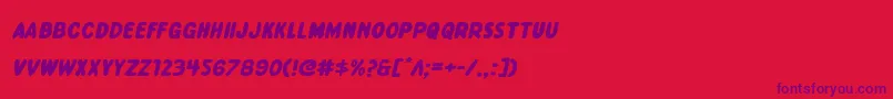 Excelsiorcomicsexpandital Font – Purple Fonts on Red Background