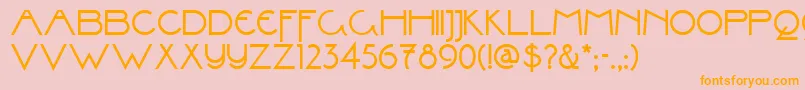 Valleygrrrlnf Font – Orange Fonts on Pink Background
