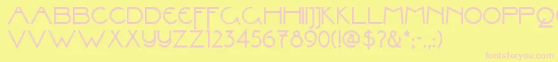 Valleygrrrlnf Font – Pink Fonts on Yellow Background