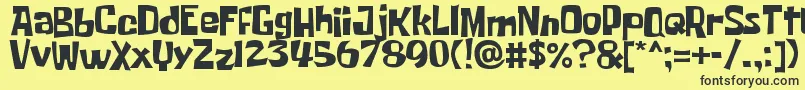 SpongeboyMeBob Font – Black Fonts on Yellow Background