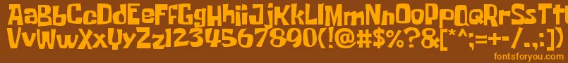 SpongeboyMeBob Font – Orange Fonts on Brown Background