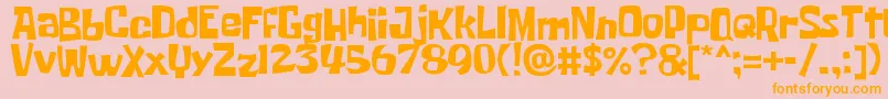 SpongeboyMeBob Font – Orange Fonts on Pink Background