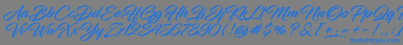 InfiniteStrokeBolder Font – Blue Fonts on Gray Background