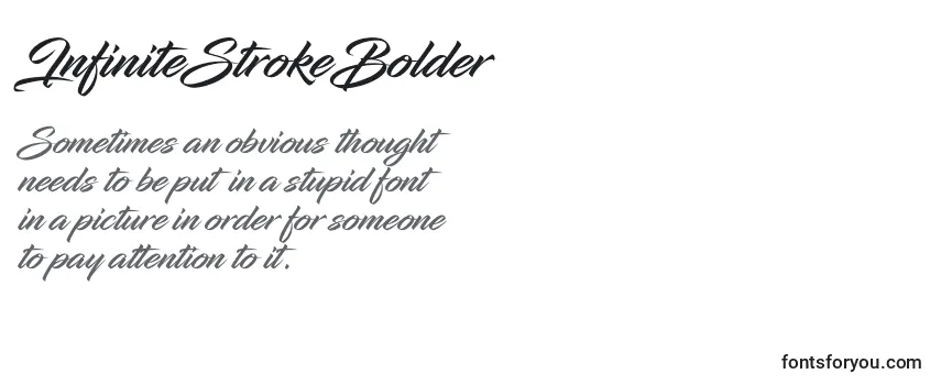Review of the InfiniteStrokeBolder Font