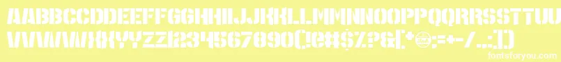 MajorLeagueDuty Font – White Fonts on Yellow Background