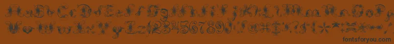 ExtravagantPete Font – Black Fonts on Brown Background