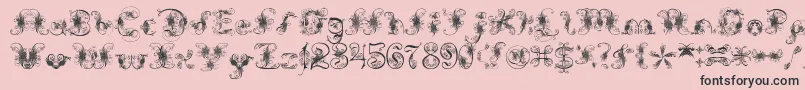 Шрифт ExtravagantPete – чёрные шрифты на розовом фоне