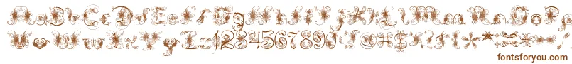 ExtravagantPete-fontti – ruskeat fontit valkoisella taustalla