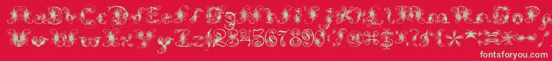 ExtravagantPete Font – Green Fonts on Red Background