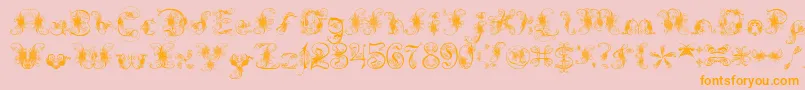 Шрифт ExtravagantPete – оранжевые шрифты на розовом фоне
