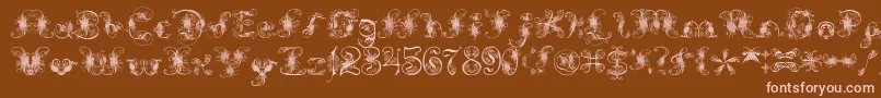 ExtravagantPete Font – Pink Fonts on Brown Background