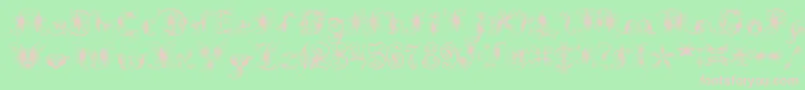 ExtravagantPete Font – Pink Fonts on Green Background